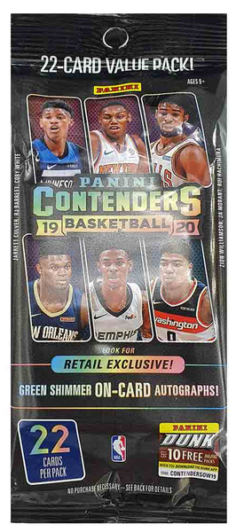 NBA Panini 2019-20 Contenders Basketball Trading Card FAT Pack