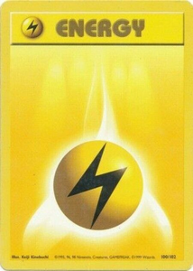 Pokemon Single Card - Base Set 100/102 Electric Energy Common Near Mint