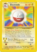 Pokemon Single Card - Base Set 021/102 Electrode Rare Medium Played Condition