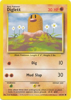 Pokemon Single Card - Base Set 047/102 Diglett Common Near Mint