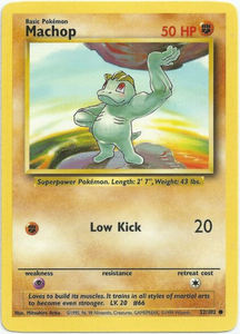 Pokemon Single Card - Base Set 052/102 Machop Common Condition: Near Mint