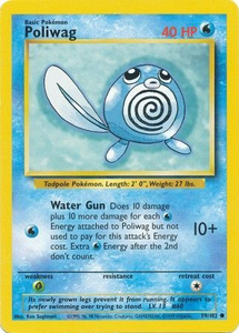 Pokemon Single Card - Base Set 059/102 Poliwag Common Condition: Near Mint