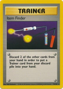 Pokemon Single Card - Base Set 074/102 Item Finder Rare Near Mint Condition