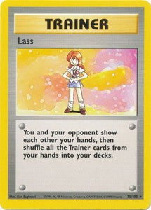 Pokemon Single Card - Base Set 075/102 Lass Rare Near Mint Condition