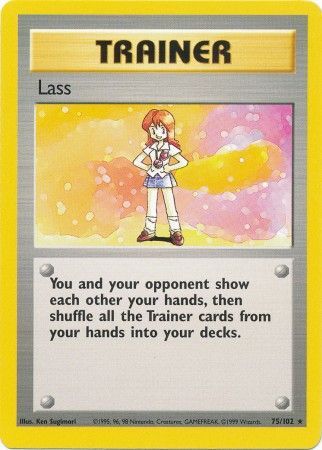 Pokemon Single Card - Base Set 075/102 Lass Rare Near Mint Condition