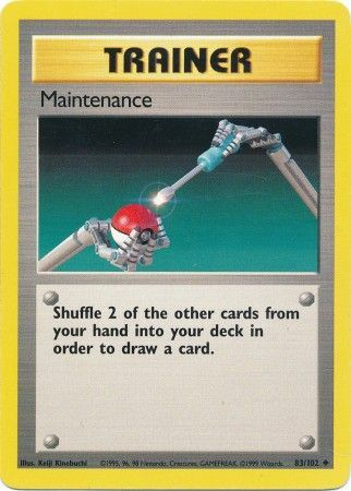 Pokemon Single Card - Base Set 083/102 Maintenance Uncommon Near Mint