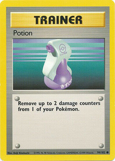 Pokemon Single Card - Base Set 094/102 Potion Common Near Mint