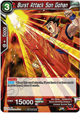 Dragon Ball Super Single Card - P-049 Burst Attack Son Gohan Foil Promo Card Mint Condition