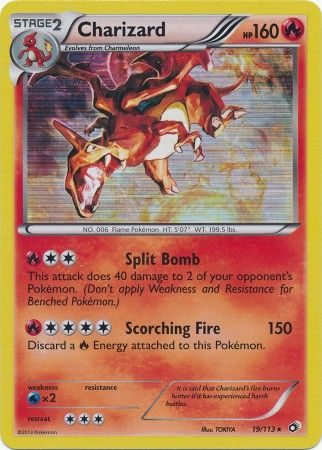 Pokemon Single Card - Legendary Treasures 019/113 Charizard Holo Near Mint Condition