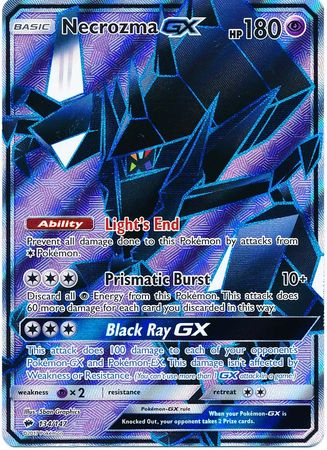 Pokemon Single Card - Burning Shadows 134/147 Necrozma GX Ultra Rare Full Art Pack Fresh