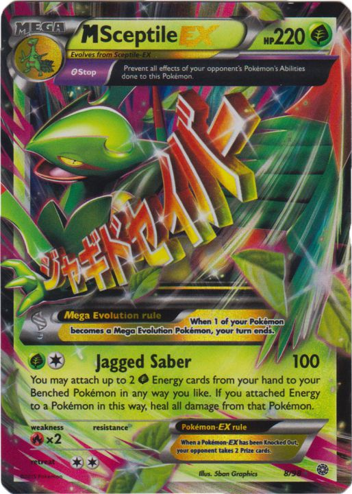 Pokemon Single Card -  Ancient Origins 08/98 Mega Sceptile EX Pack Fresh