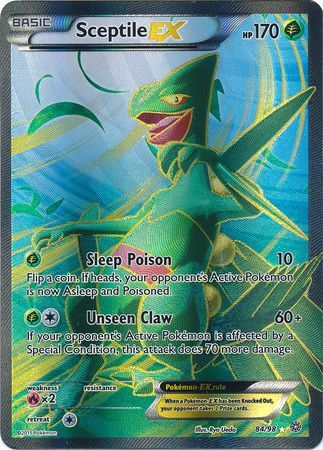 Pokemon Single Card -  Ancient Origins 84/98 Sceptile EX Ultra Rare Full Art Pack Fresh