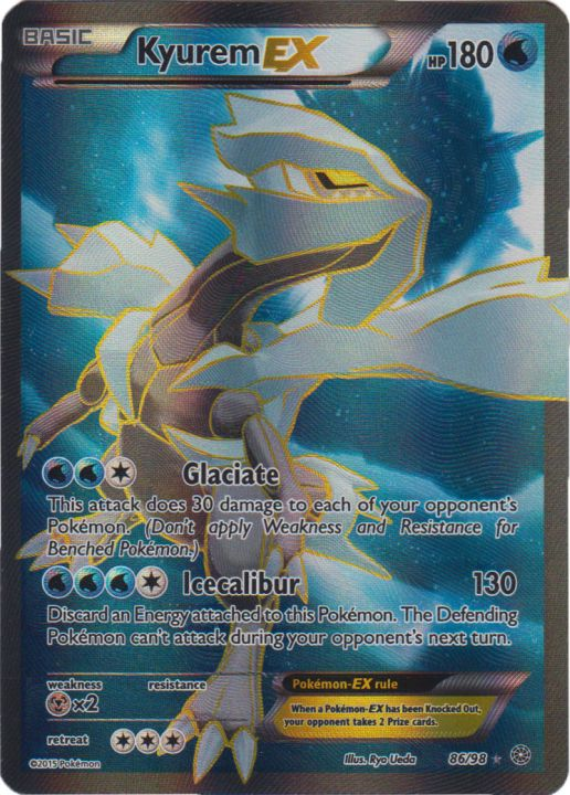 Pokemon Single Card -  Ancient Origins 86/98 Kyurem EX Ultra Rare Full Art Pack Fresh