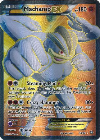 Pokemon Single Card -  Ancient Origins 90/98 Machamp EX Ultra Rare Pack Fresh
