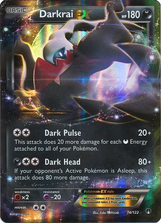 Pokemon Single Card - Break Point 074/122 Darkrai EX Pack Fresh