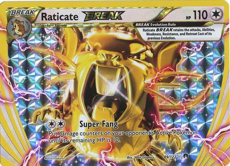 Pokemon Single Card - Break Point 089/122 Raticate Break Pack Fresh