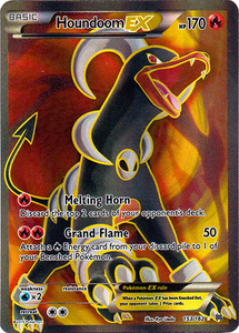 Pokemon Single Card -  Break Through 153/162 Houndoom EX Ultra Rare Full Art Pack Fresh