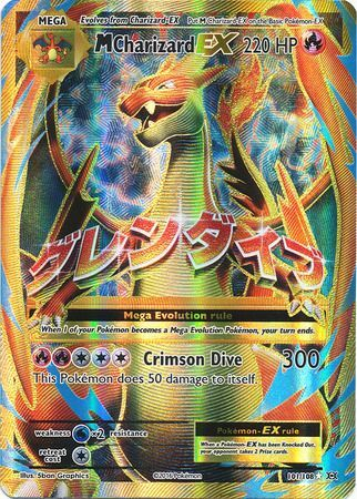 Pokemon Single Card - Evolutions 101/108 Mega Charizard EX Ultra Rare Full Art Pack Fresh