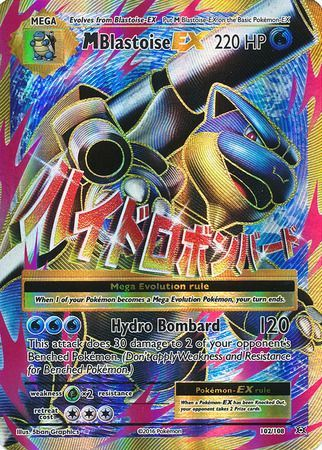 Pokemon Single Card - Evolutions 102/108 Mega Blastoise EX Ultra Rare Full Art Pack Fresh