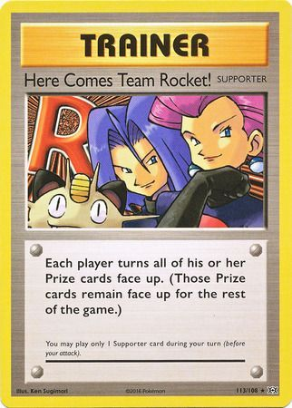 Pokemon Single Card - Evolutions 113/108 Here Comes Team Rocket! Secret Rare Pack Fresh
