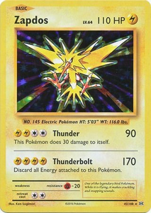 Pokemon Single Card - Evolutions 042/108 Zapdos Holo Pack Fresh