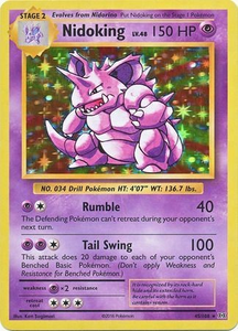 Pokemon Single Card - Evolutions 045/108 Nidoking Holo Pack Fresh