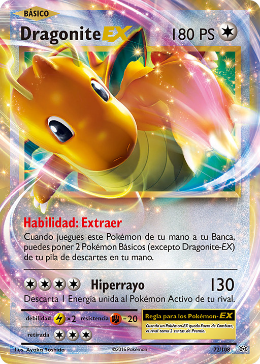 Pokemon Jumbo Promo Card - 072/108 Dragonite EX Mint Condition