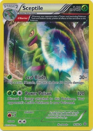 Pokemon Single Card - Primal Clash 009/160 Sceptile Holo Rare Pack Fresh