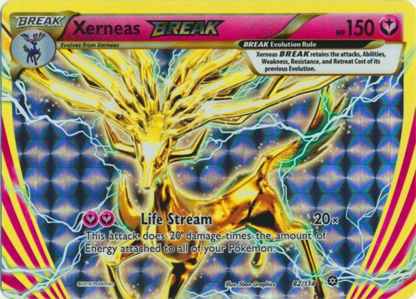Pokemon Single Card - Steam Siege 082/114 Xerneas Break Pack Fresh