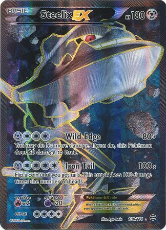 Pokemon Single Card - Steam Siege 108/114 Steelix EX Ultra Rare Full Art Near Mint