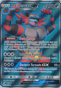 Pokemon Single Card - Team Up 167/181 Incineroar Ultra Rare Full Art Pack Fresh