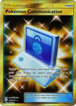 Pokemon Single Card - Team Up 196/181 Computer Communication Gold Secret Rare Full Art  Pack Fresh