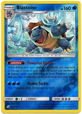 Pokemon Single Card - Team Up 025/181 Blastoise Reverse Holo Pack Fresh