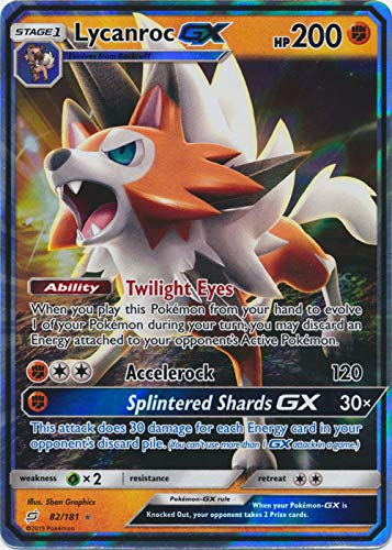 Pokemon Single Card - Team Up 082/181 Lycanroc GX Full Art Pack Fresh