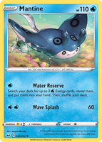 Pokemon Single Card - Sword & Shield 052/202 Mantine Uncommon Pack Fresh