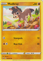 Pokemon Single Card - Sword & Shield 105/202 Mudbray Common Pack Fresh