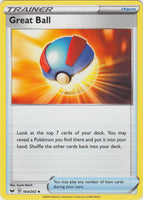 Pokemon Single Card - Sword & Shield 164/202 Great Ball Uncommon Pack Fresh