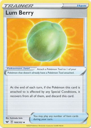 Pokemon Single Card - Sword & Shield 168/202 Lum Berry Uncommon Pack Fresh