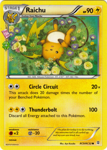 Pokemon Single Card - Generations Radiant Collection RC09/RC32 Raichu Common Near Mint