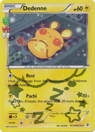 Pokemon Single Card - Generations Radiant Collection RC10/RC32 Dedenne Holo Uncommon Near Mint