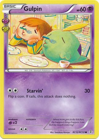 Pokemon Single Card - Generations Radiant Collection RC12/RC32 Gulpin Common Near Mint