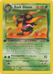 Pokemon Single Card - 1st Edition Team Rocket 36/82 Dark Gloom Uncommon Near Mint