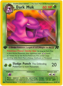 Pokemon Single Card - 1st Edition Team Rocket 41/82 Dark Muk Uncommon Pack Fresh