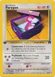 Pokemon Single Card - 1st Edition Team Rocket 48/82 Porygon Uncommon Pack Fresh