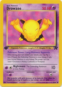 Pokemon Single Card - 1st Edition Team Rocket 54/82 Drowzee Common Pack Fresh