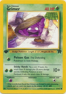 Pokemon Single Card - 1st Edition Team Rocket 57/82 Grimer Common Pack Fresh