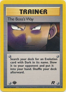 Pokemon Single Card - 1st Edition Team Rocket 73/82 The Boss's Way Uncommon Pack Fresh