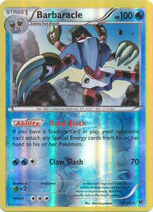 Pokemon Single Card - Fates Collide 023/124 Barbaracle Reverse Holo Rare Near Mint