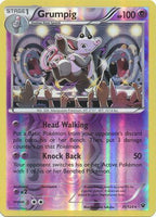 Pokemon Single Card - Fates Collide 031/124 Grumpig Reverse Holo Rare Near Mint