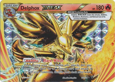 Pokemon Single Card - Fates Collide 014/124 Delphox EX Near Mint